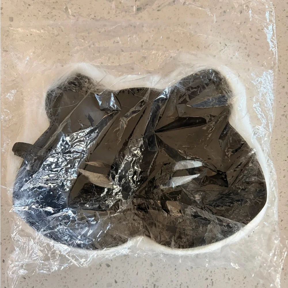 NWT Black and White Fur Fox Cosplay Mask